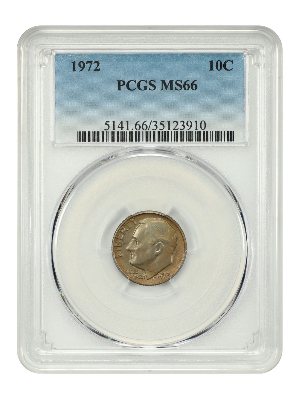 1972 10C PCGS MS66 - Roosevelt Dime