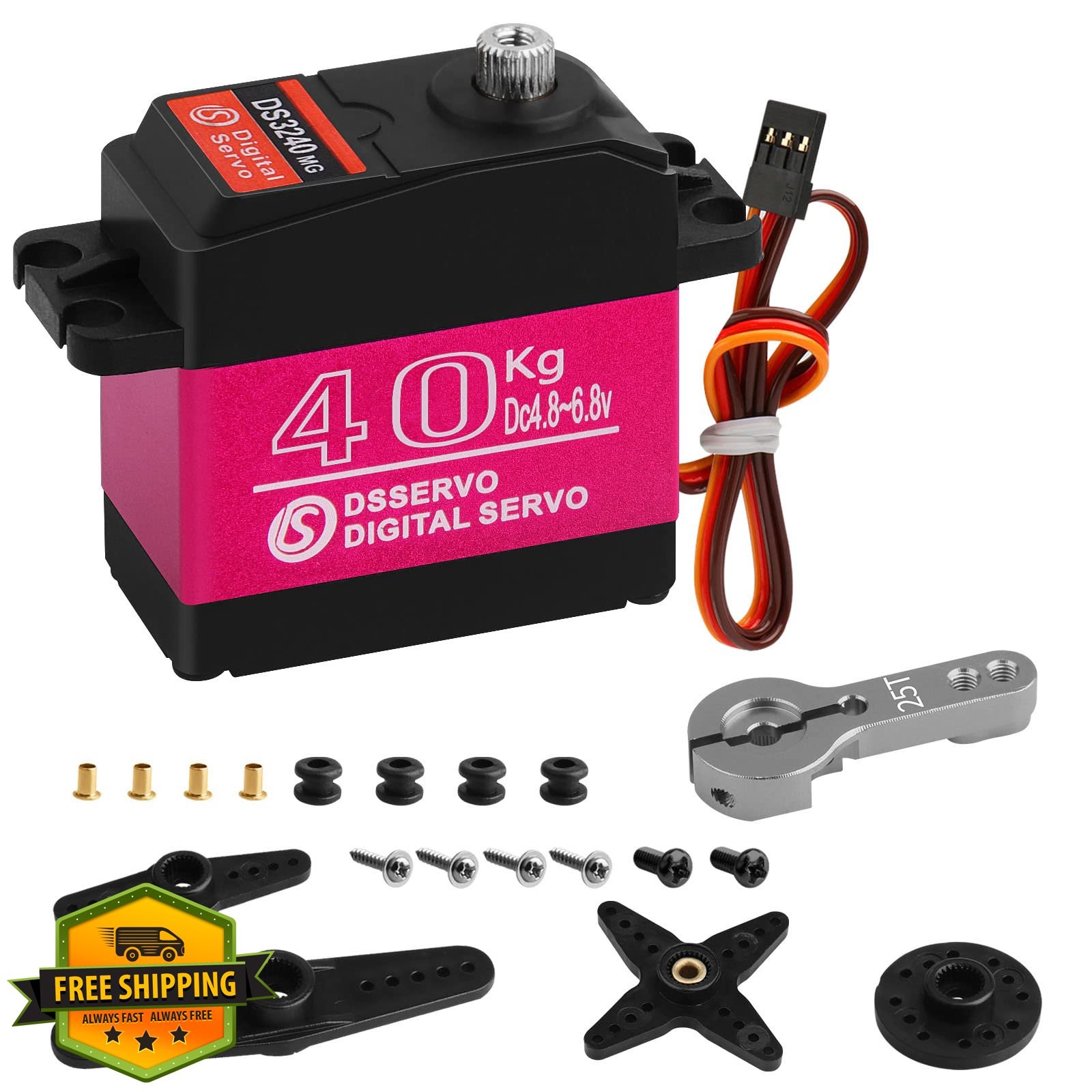 40KG RC Servo Digital Metal Gear Waterproof 1/8 1/10 1/12 Car Robot