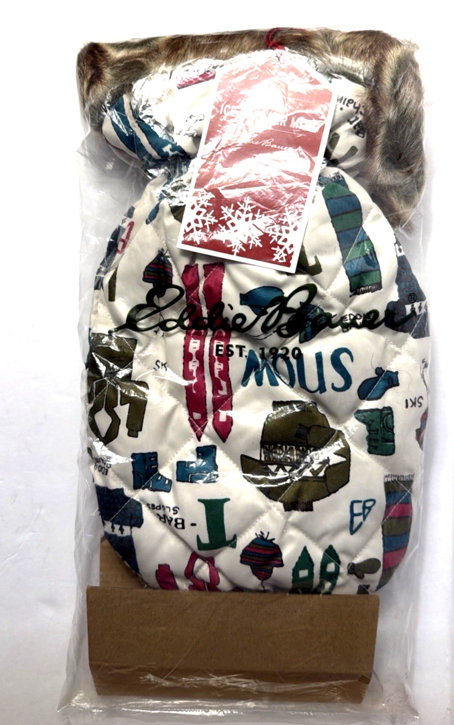 Eddie Bauer Goose Down Ice Scraper Mitt Ski Slope Quilted Insulated Glove New