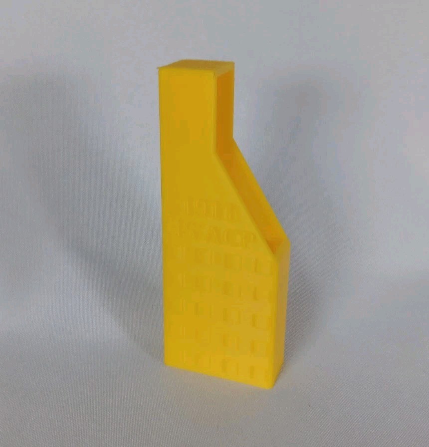 1911 .45 ACP Single Stack Speed Loader/Finger Saver For Magazine - Yellow