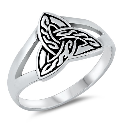 Oxidized Tribal Celtic Filigree Knot Ring 925 Sterling Silver Band Sizes 5-10