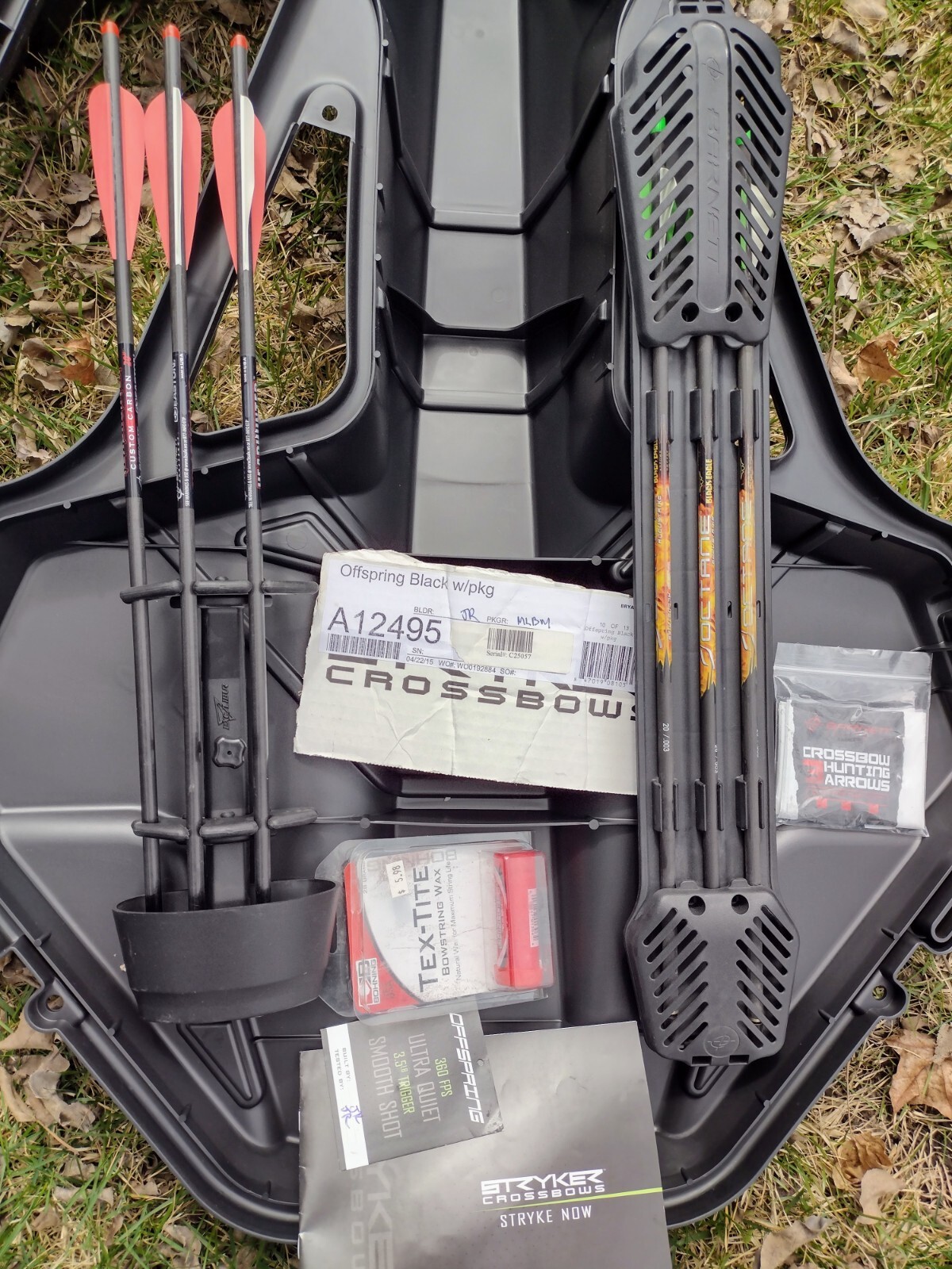 Stryker Offspring Scoped Crossbow Black Visor A12495 Hard Case Xtra Bolts