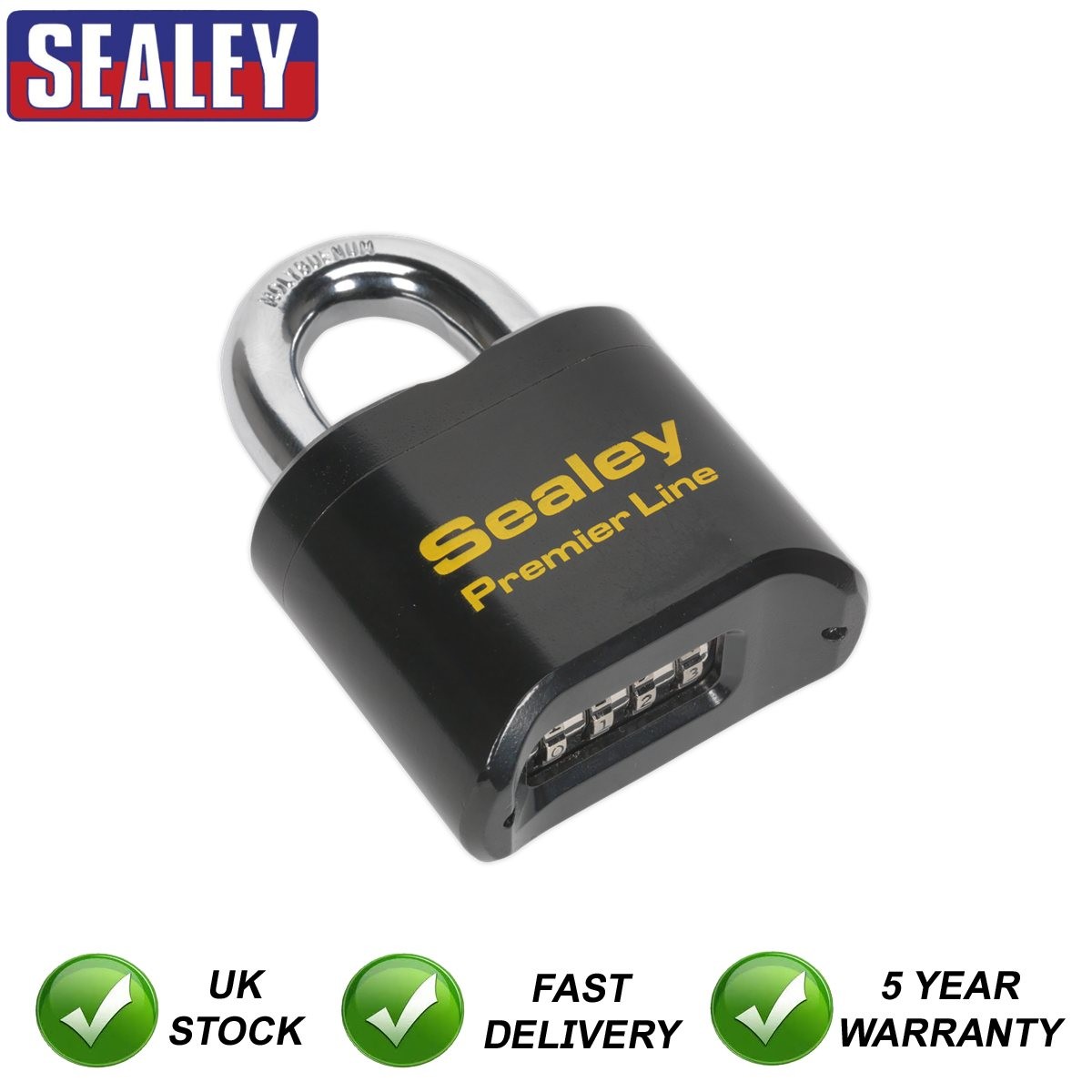 Sealey Premier� Steel Body Combination Padlock 62mm PL603
