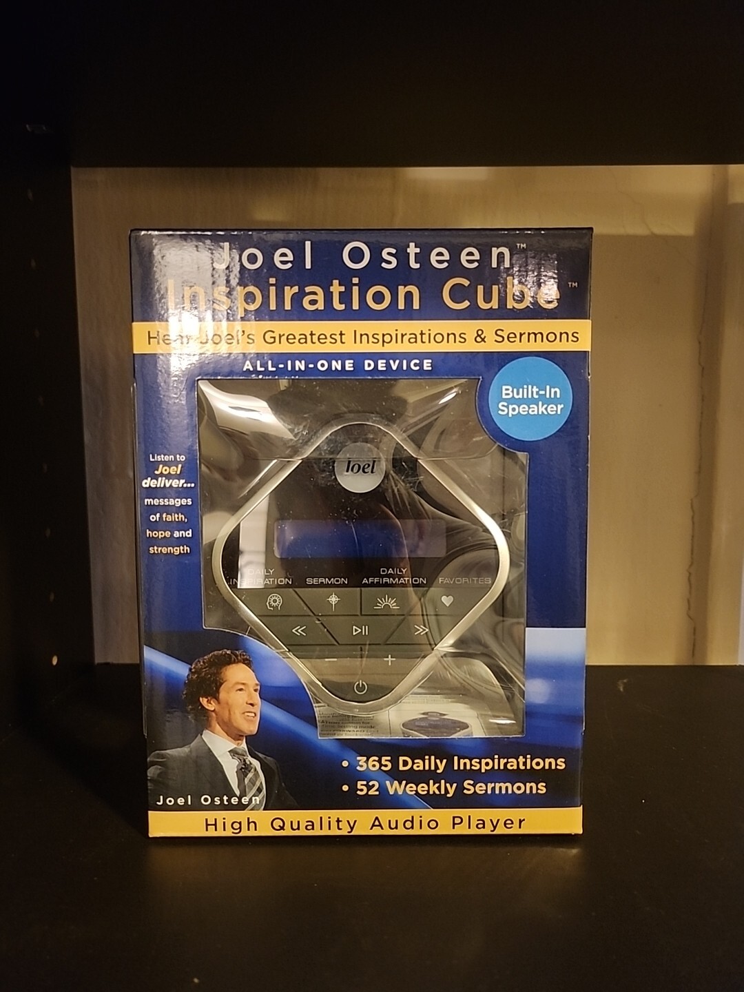 NIB Joel Osteen Inspiration Audio Cube With Sermons and Affirmations Great Gift