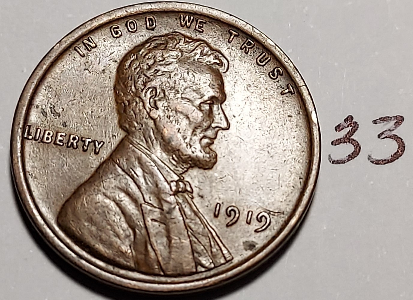 1919 Lincoln Wheat Cent XF EF Extremely Fine #33