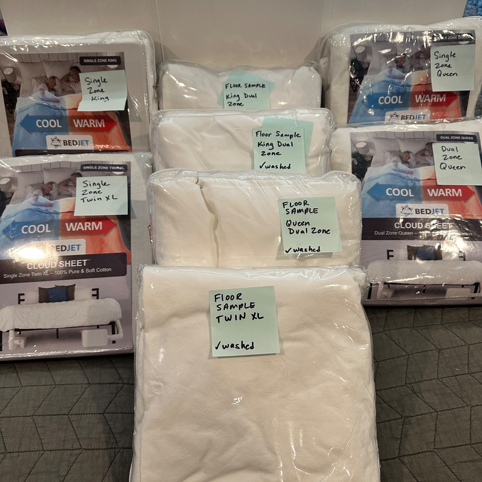 Bedjet Cloud Warming & Cooling Sheets Queen Dual Zone Open Package READ 1 Left!