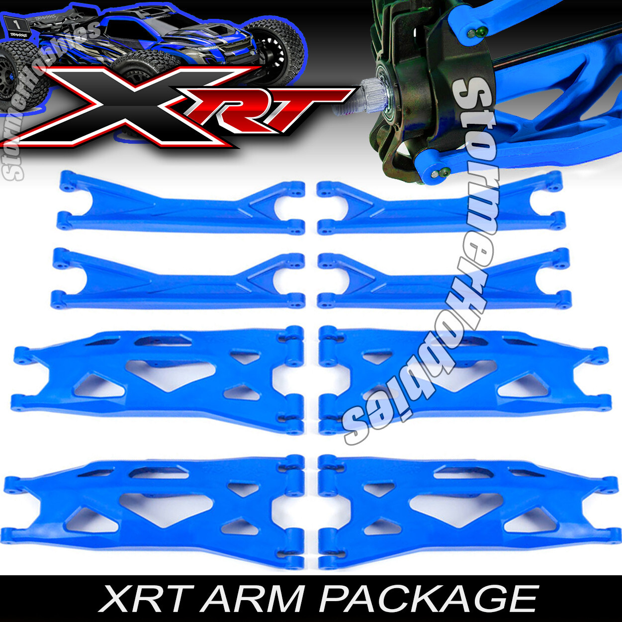 Traxxas XRT BLUE Suspension Arm Conversion, Complete Package With All 8 Arms