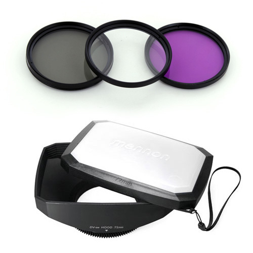 72mm 16:9 Wide Lens Hood,Filter Kit for Nikon Nikkor 24-120mm AF-S lens,18-200mm