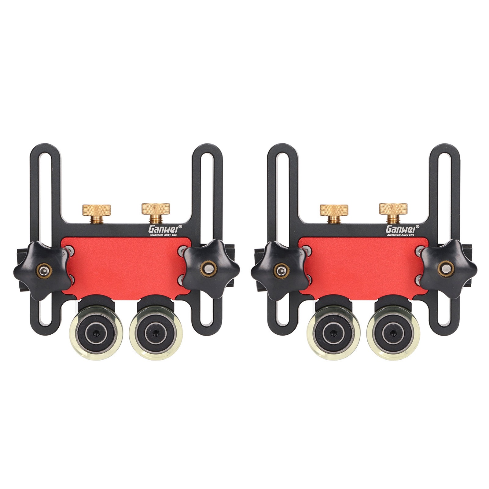 2Pcs Woodworking Double Wheel Bearing Roller Featherboard Table Saw Feeder