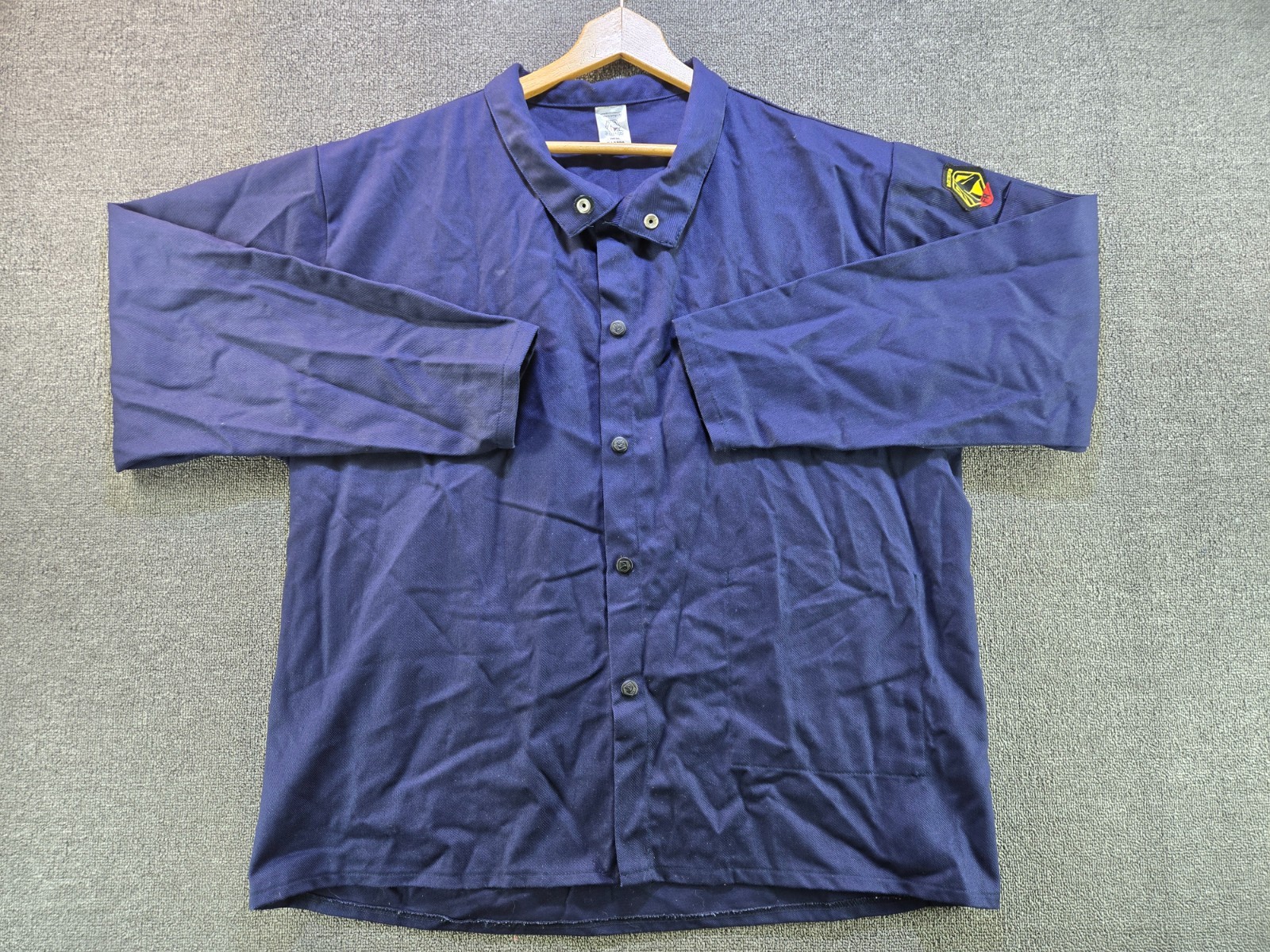 Black Stallion FR Jacket Men's XL Blue Fire Resistant Long Sleeve Button Up