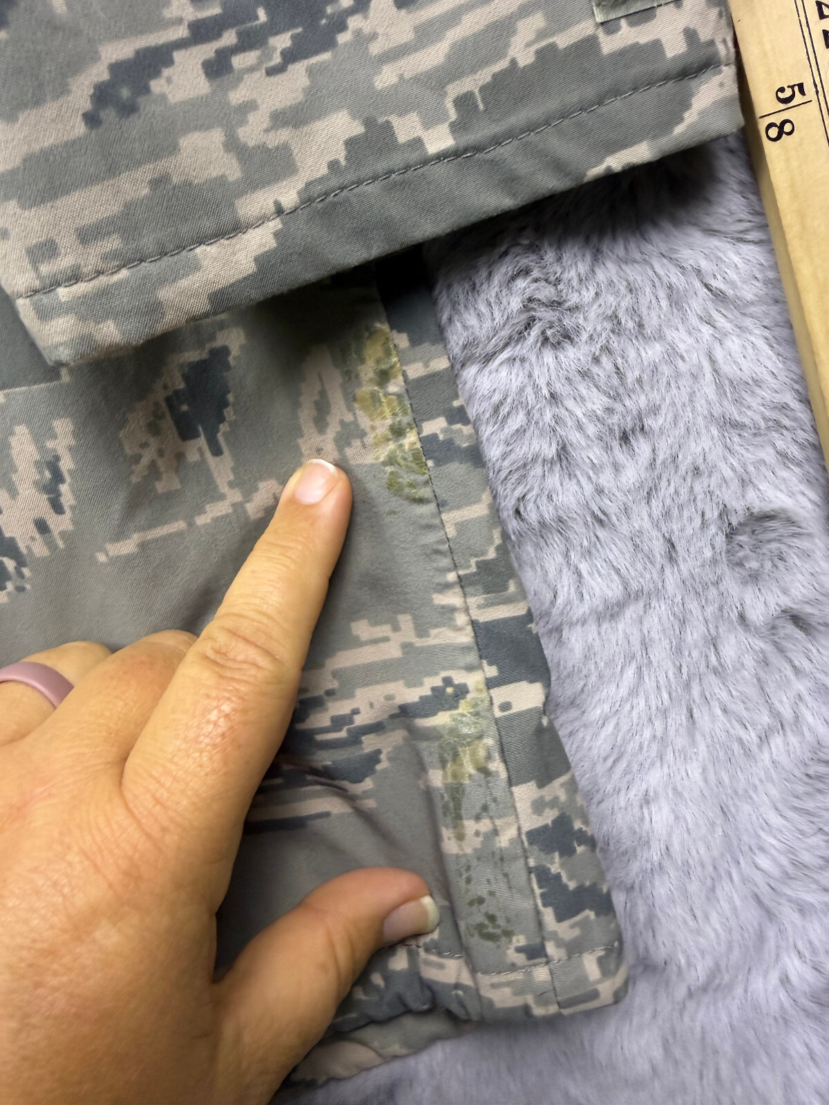 USAF Air Force Jacket Large Regular Parka All Purpse Tiger Stripe Gortex Barrier