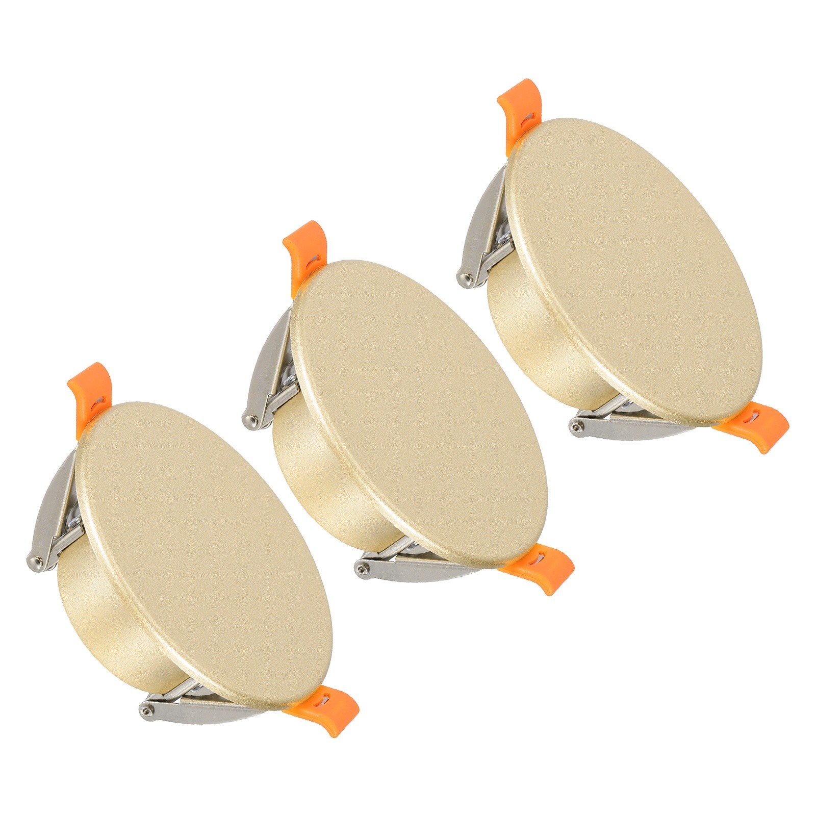 3Pack 3.7" Spring Ceiling Cover Plate for 2.2-3.4" Round Hole, Golden