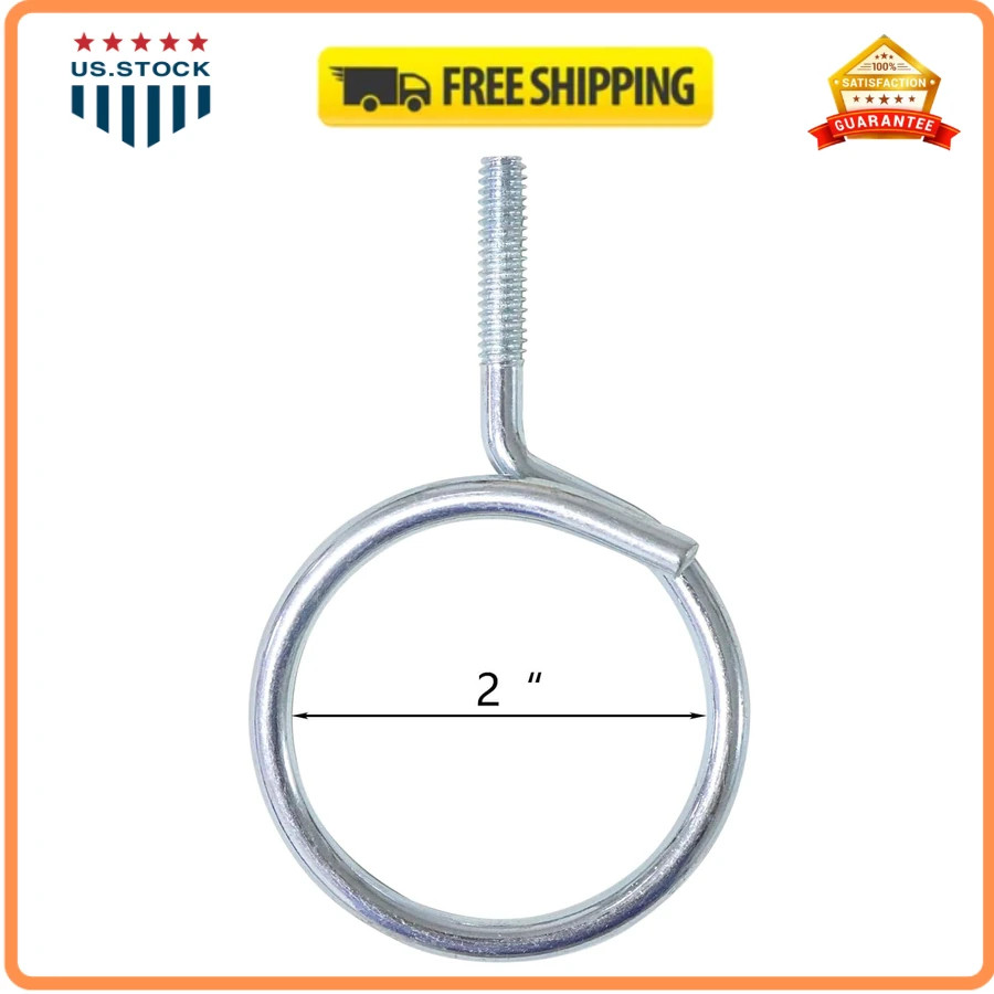 1/4-20 Threaded Bridle Rings 2 Inch Heavy Duty Cable Support 100 Pack