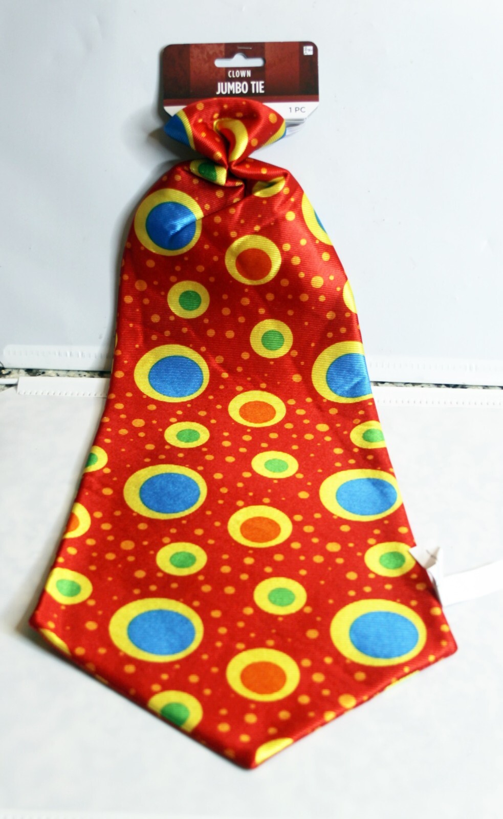 new large Polka Dotted Necktie Clown, business Gag gift, graduate, new job