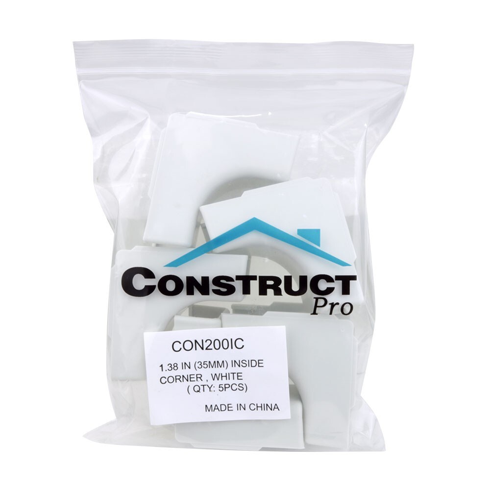 Construct Pro Raceway INSIDE Corner Adapters (1.38-inch, 5-Pack, White)