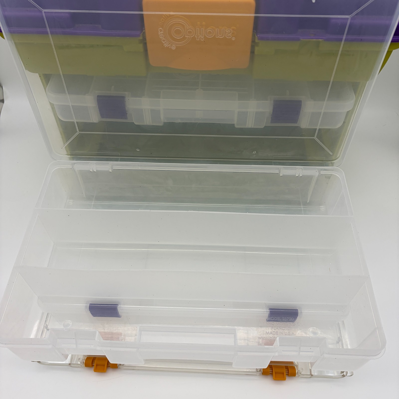 Creative Plano 1373 Multi-Tier Craft Scrapbook Storage Organizer 3 Clear Cases