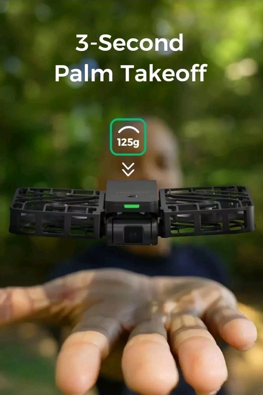 HOVERAir X1 Black Self-Flying Pocket-Sized Drone w/ Extra Battery
