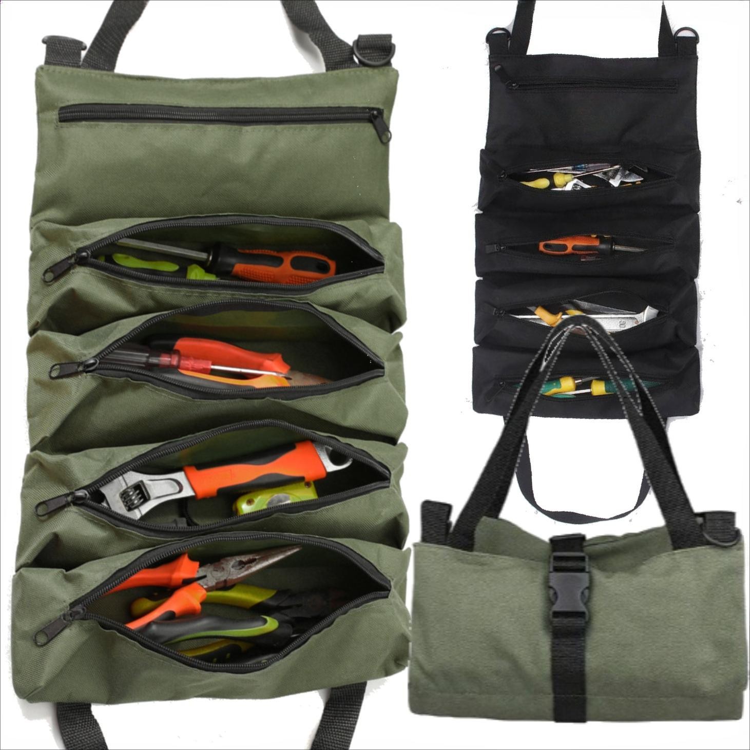Heavy-duty Roll-up Tool Bag - Oxford Fabric Multi-tool Organizer All-in-one Gara
