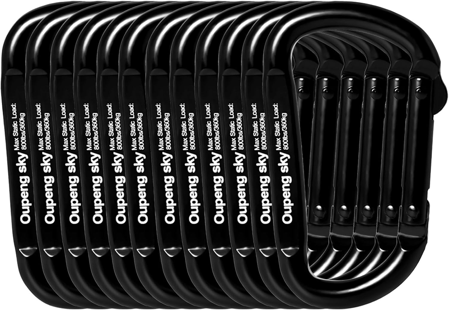 Carabiner Clip - Heavy Duty Carabiners 800lbs-13KN (2922 lbs) Carabeaner D Ring