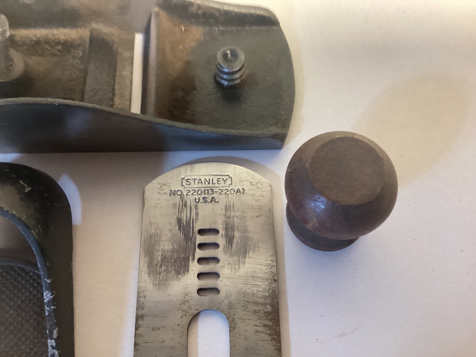 Vintage Stanley #220 block plane carpenter hand tool