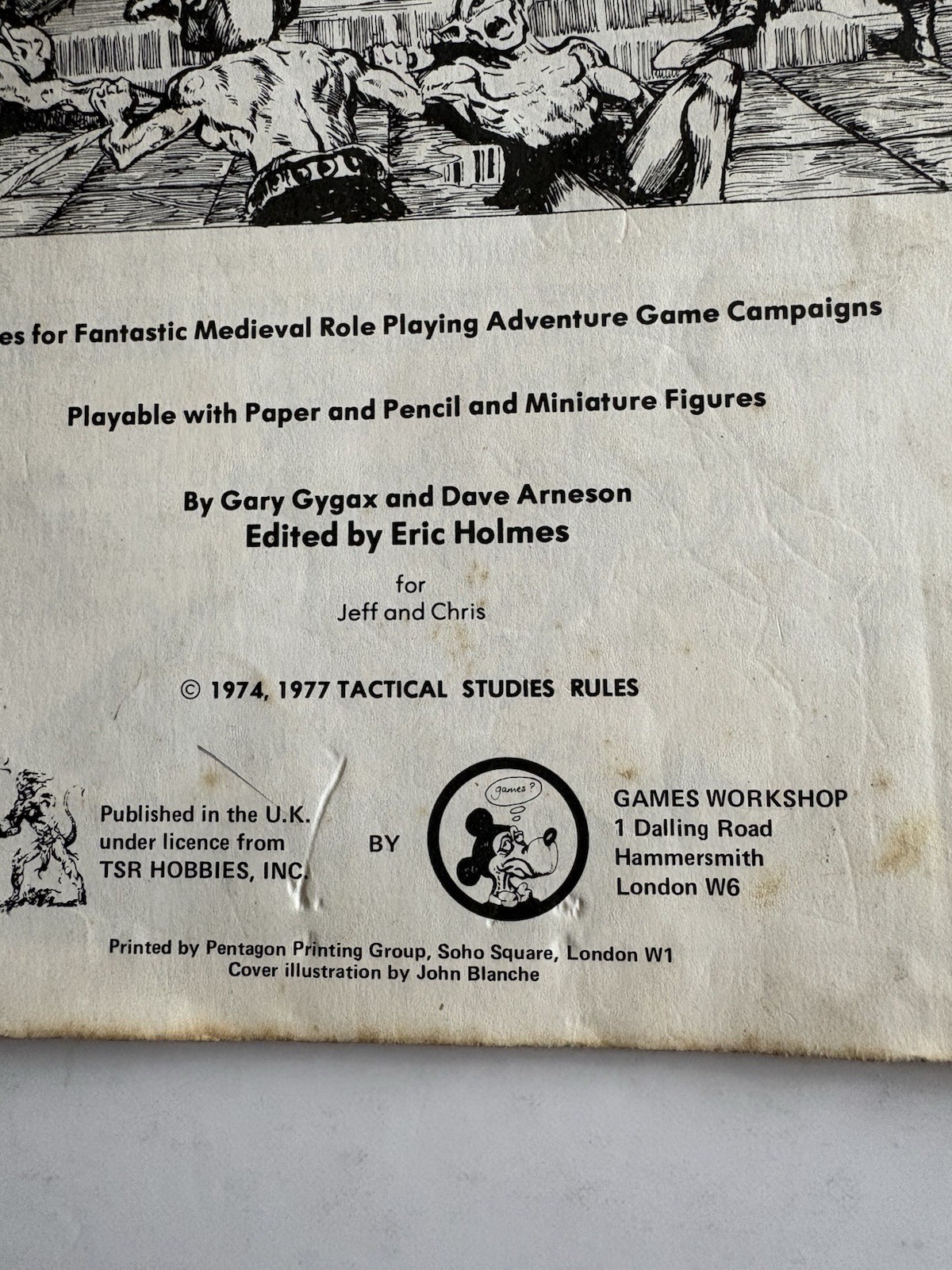 Dungeons and Dragons Rules UK Print TSR 1977