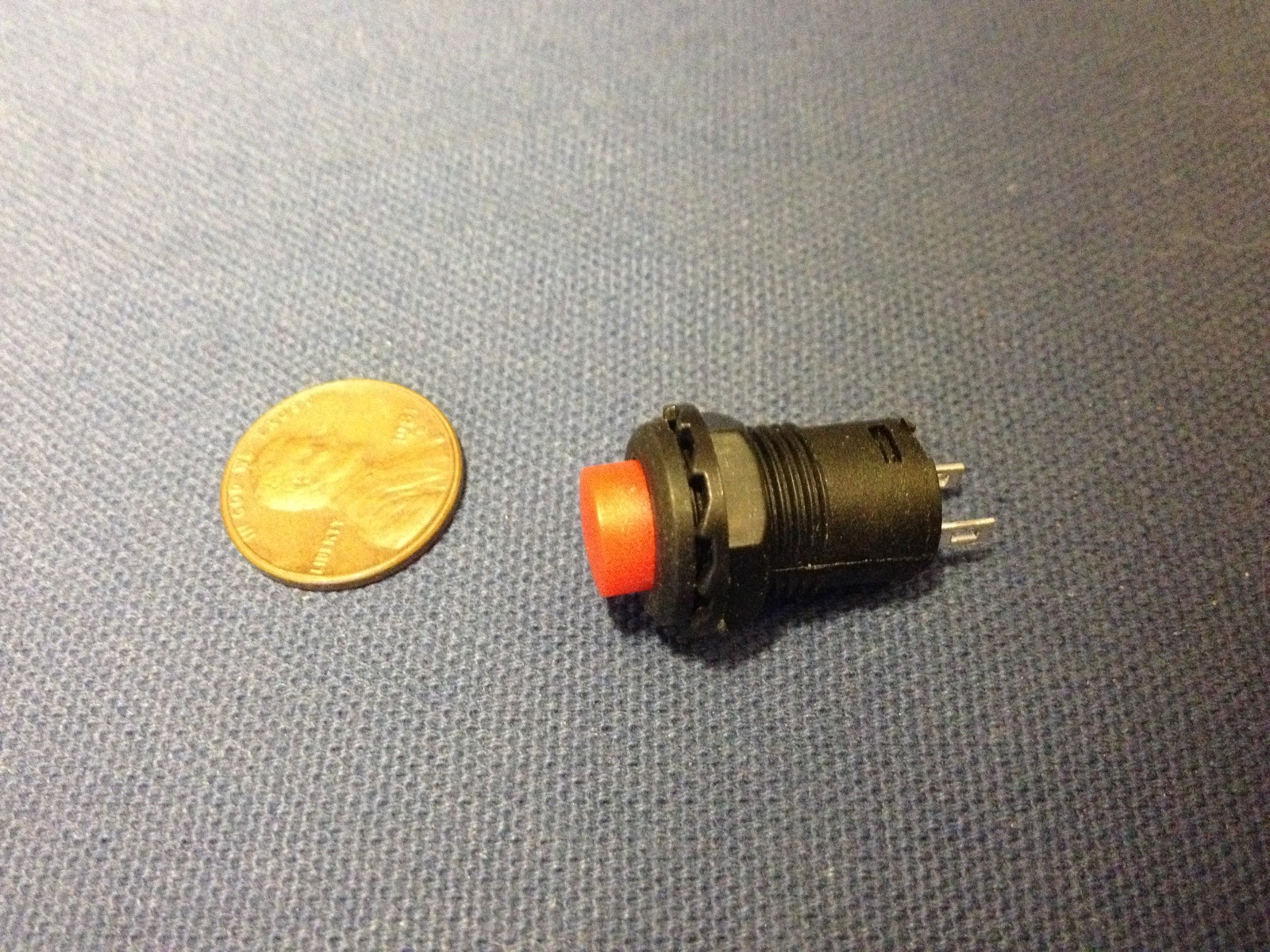 1 Piece - Momentary 12mm red pushbutton Switch round push button 12v on off b14