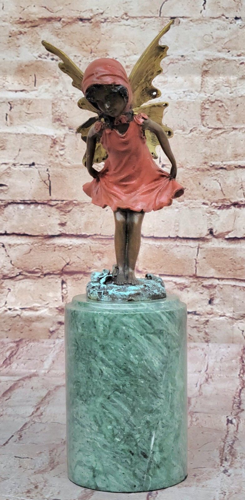 Milo's Multi Color Patina Angel Fairy Bronze Sculpture Museum Quality Figurine