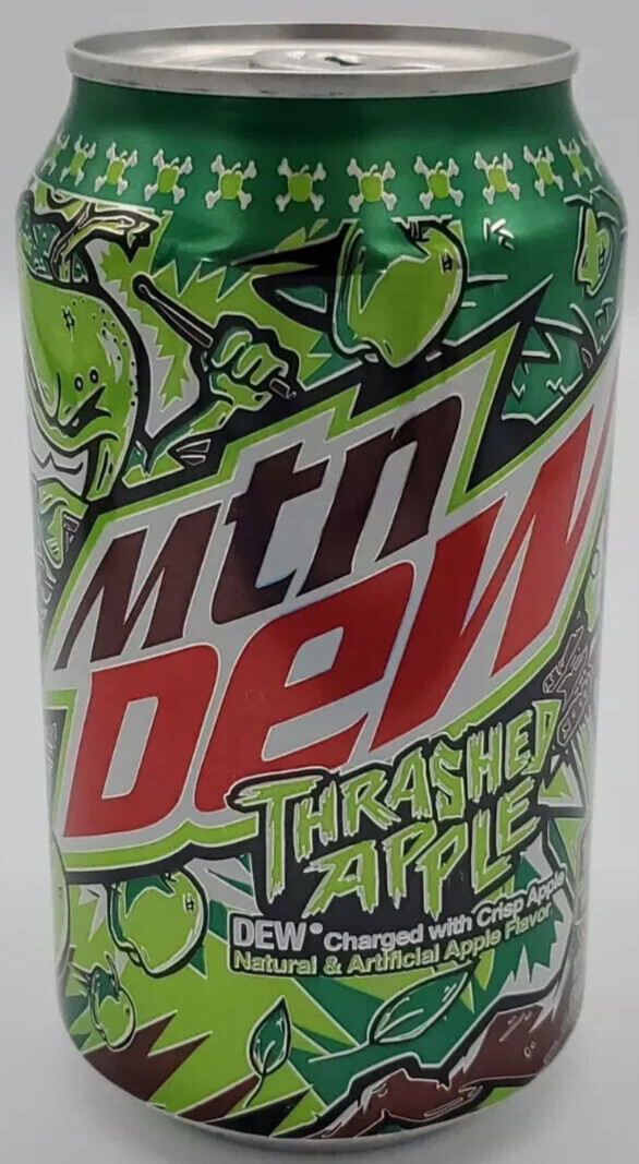 LIMITED ED  MOUNTAIN MTN DEW THRASHED APPLE EMPTY CAN ONLY,NO SODA