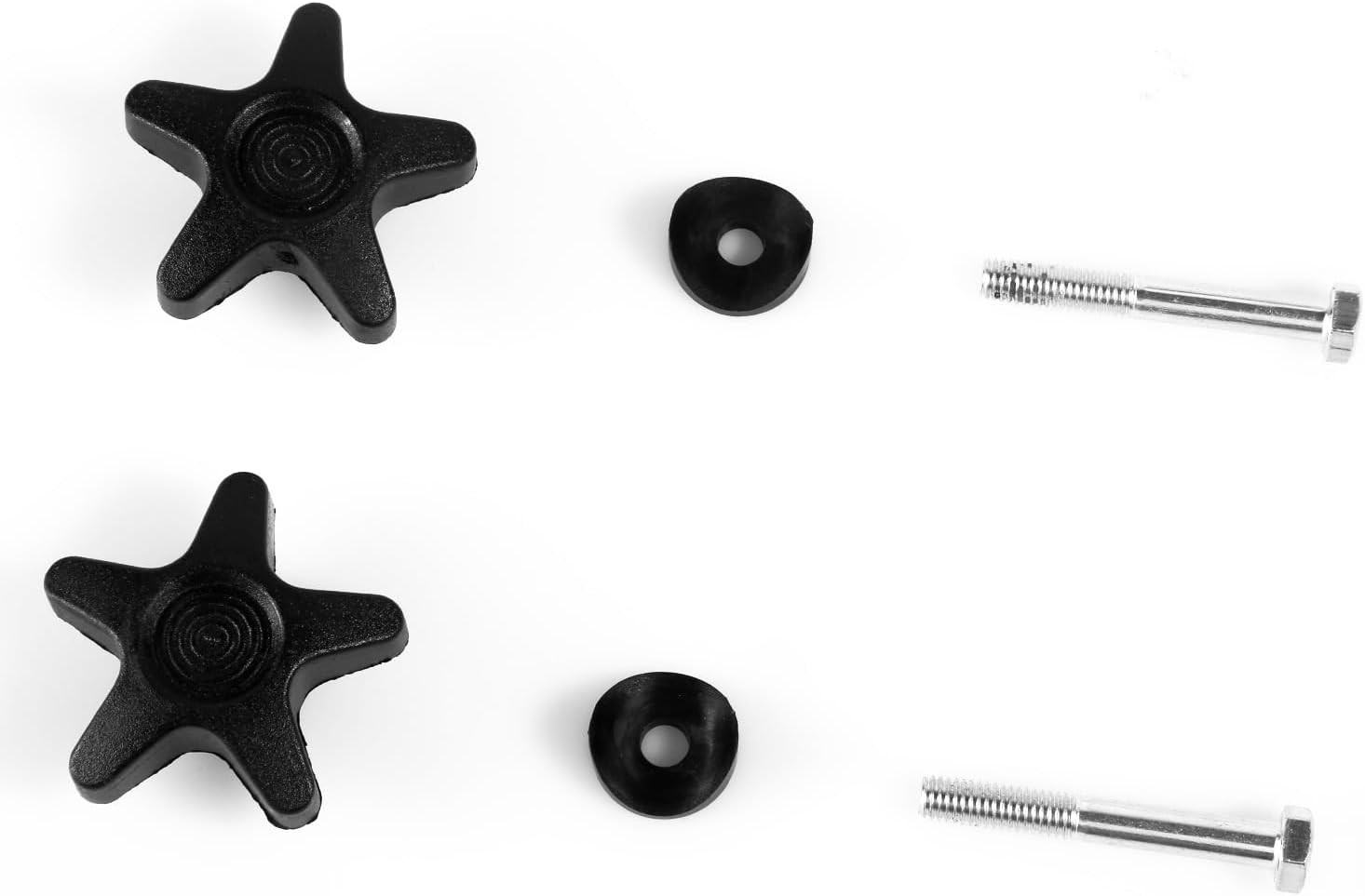 2 Sets Rollator Walker Replacement Knobs, Comfortable Black Plastic Knobs, Unive