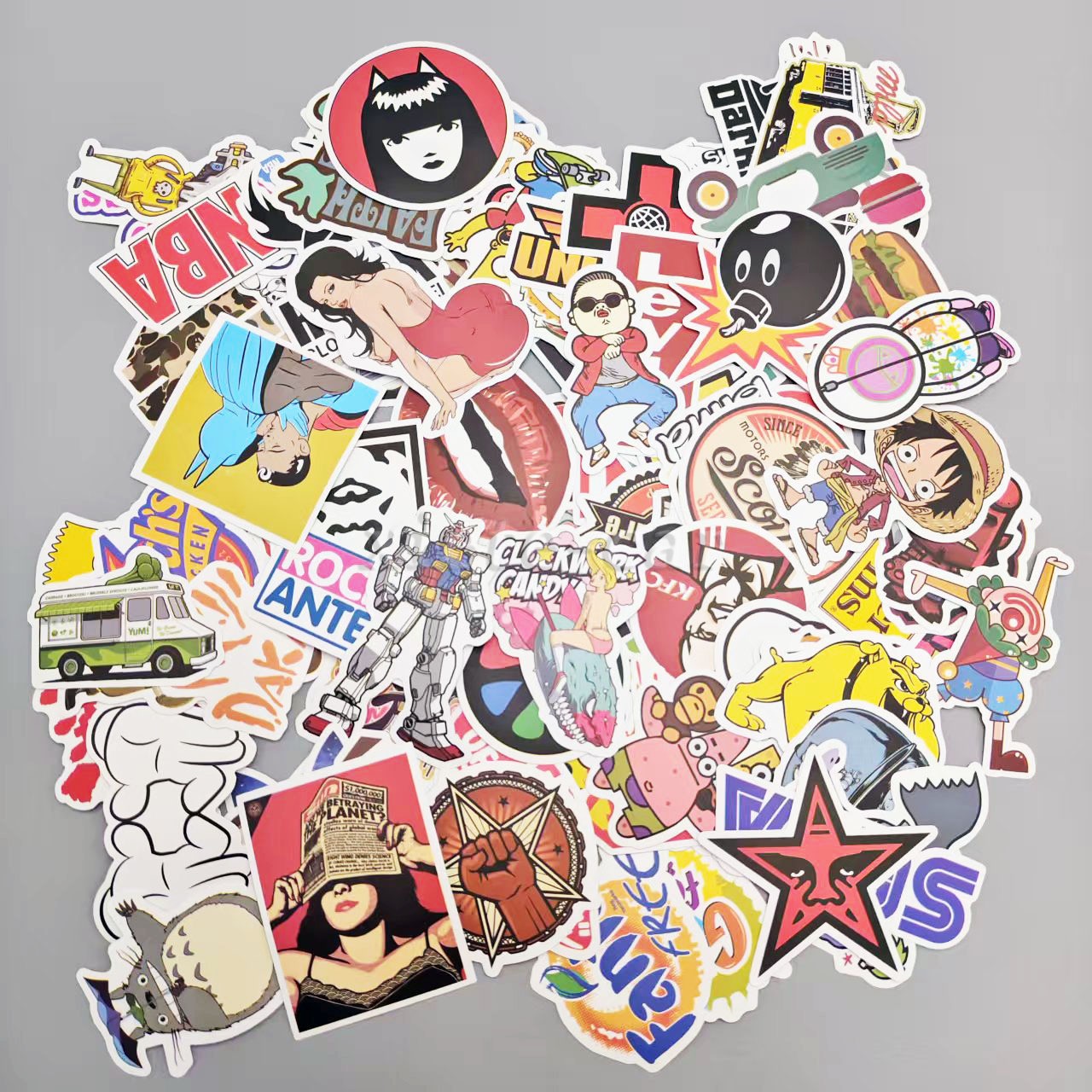NEW 100 Skateboard Stickers Vinyl Laptop Luggage Decals Dope Sticker Lot Bomb