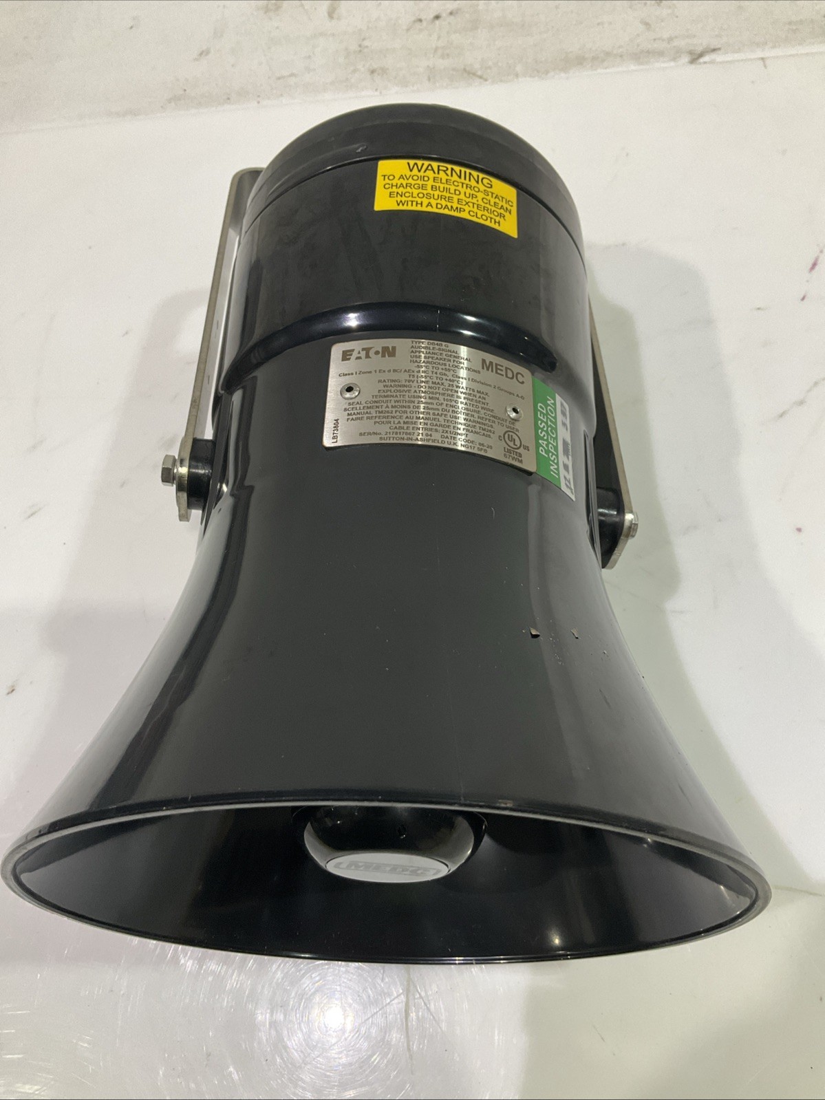 EATON-MEDC DB4BG 25W EXPLOSION PROOF LOUDSPEAKER RANGE A9T