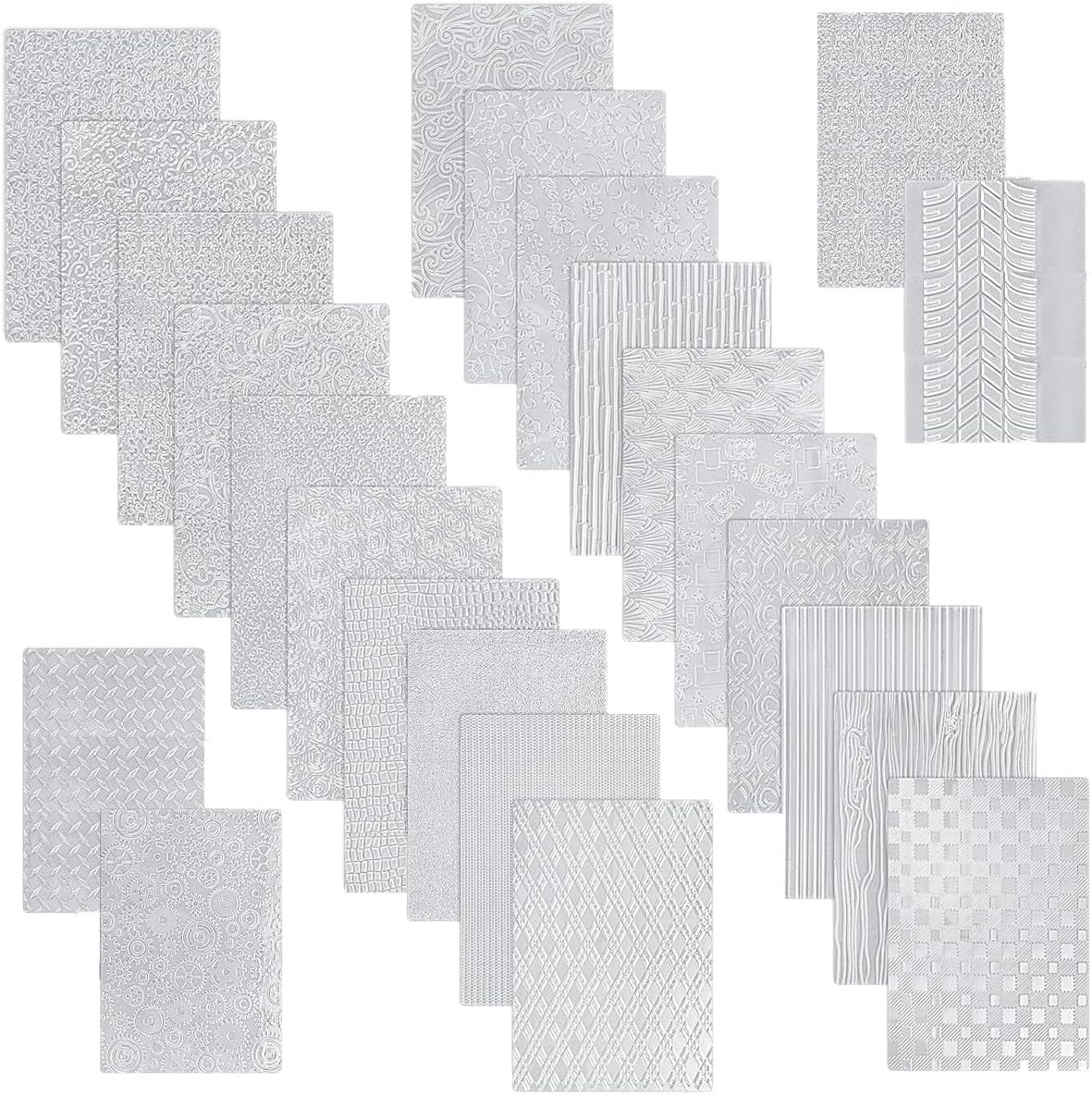24 Pcs Polymer Clay Texture Sheets Boho Embossing Texture Sheet 17 X 25 Clay Tex