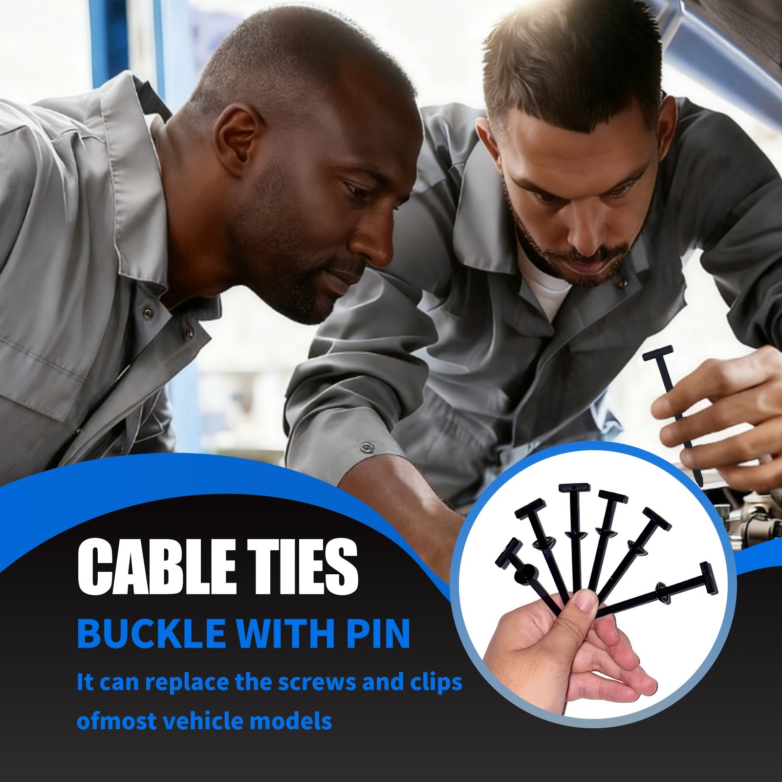 50PCS Heavy Duty Nylon Cable Ties Self-Locking Universal Zip Ties