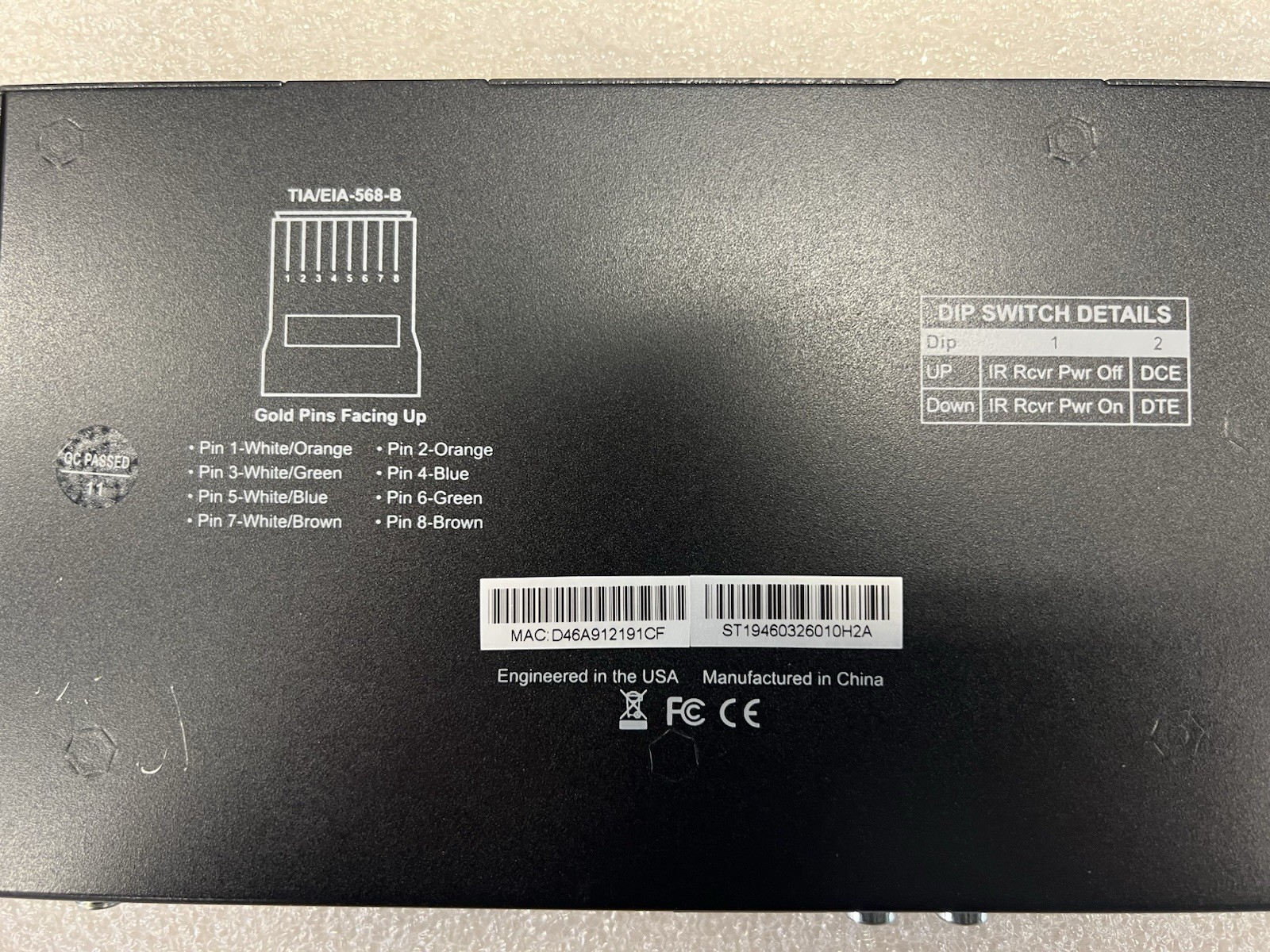 Binary B-900-MOIP-4K-TX 4K AV Over IP HDMI Transmitter RS-232 Network PoE