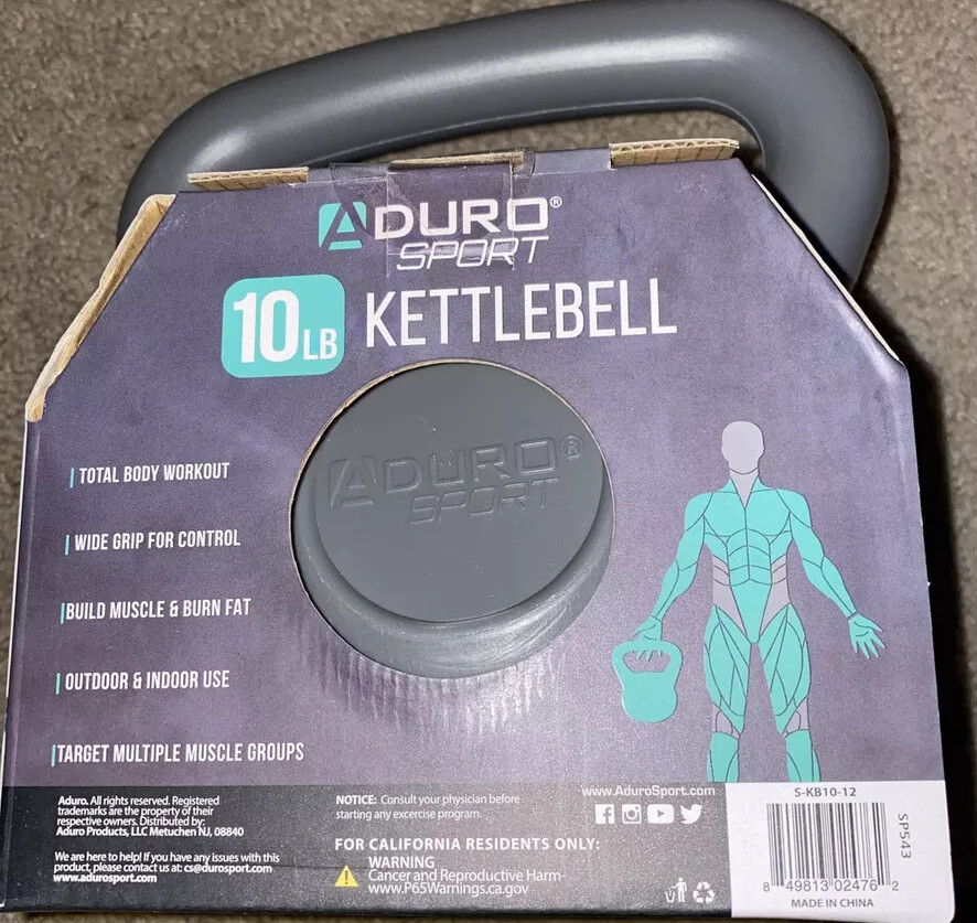 NEW ADURO SPORT 10 lb Kettlebell Kettle Bell Weight Single FREE FAST SHIPPING