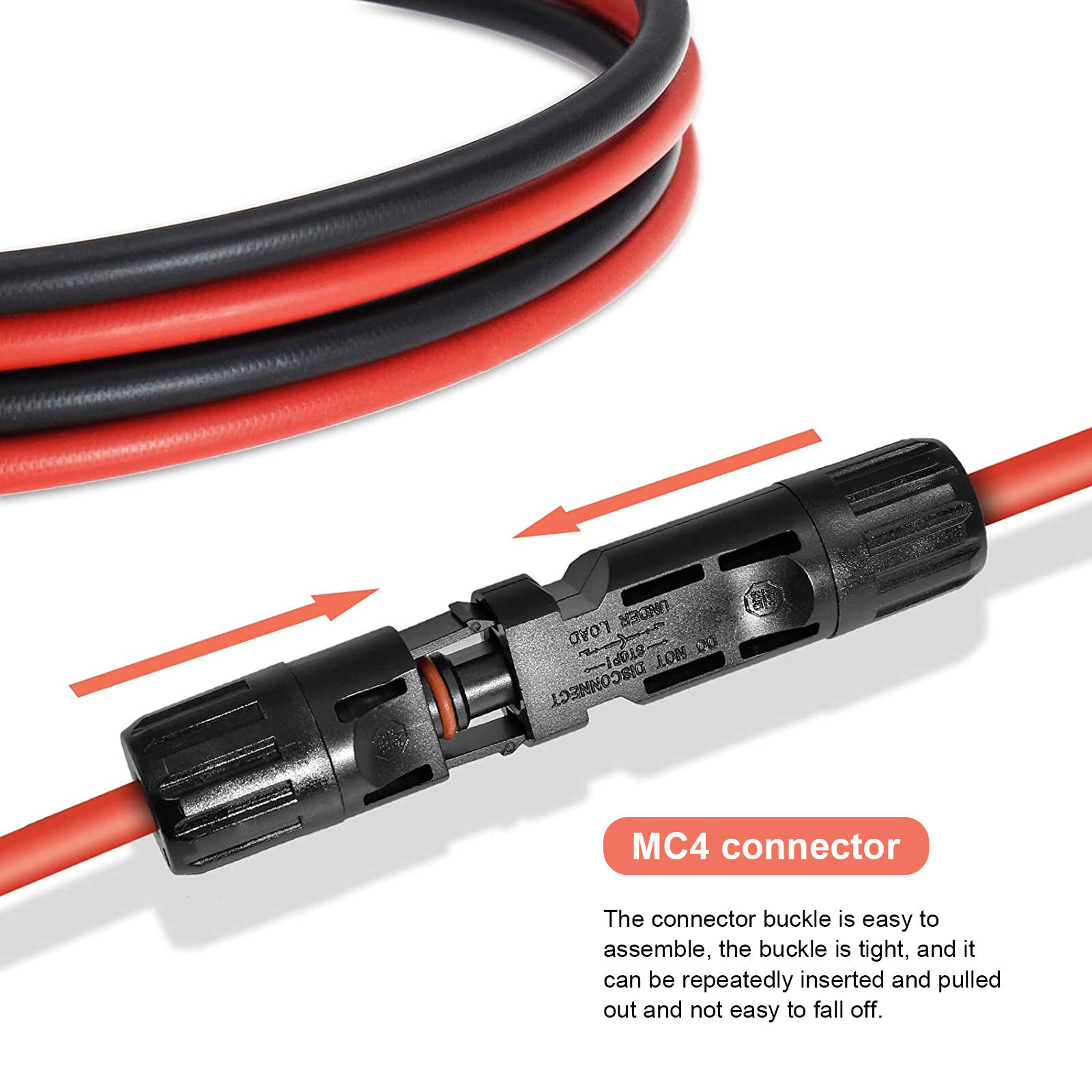 10AWG 6mm² Black & Red Solar Panel Extension Cable Silicone Flexible Wire