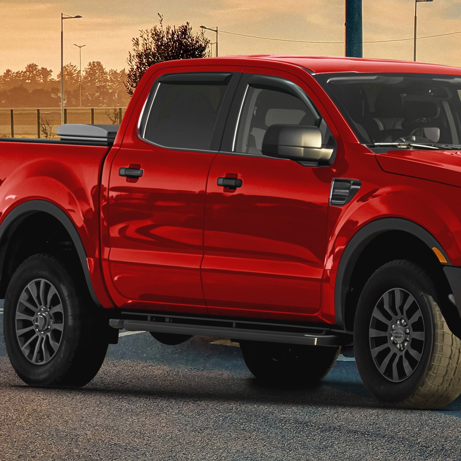 Rain Guards Vent Visors Shade for 2019-2023 Ford Ranger SuperCrew