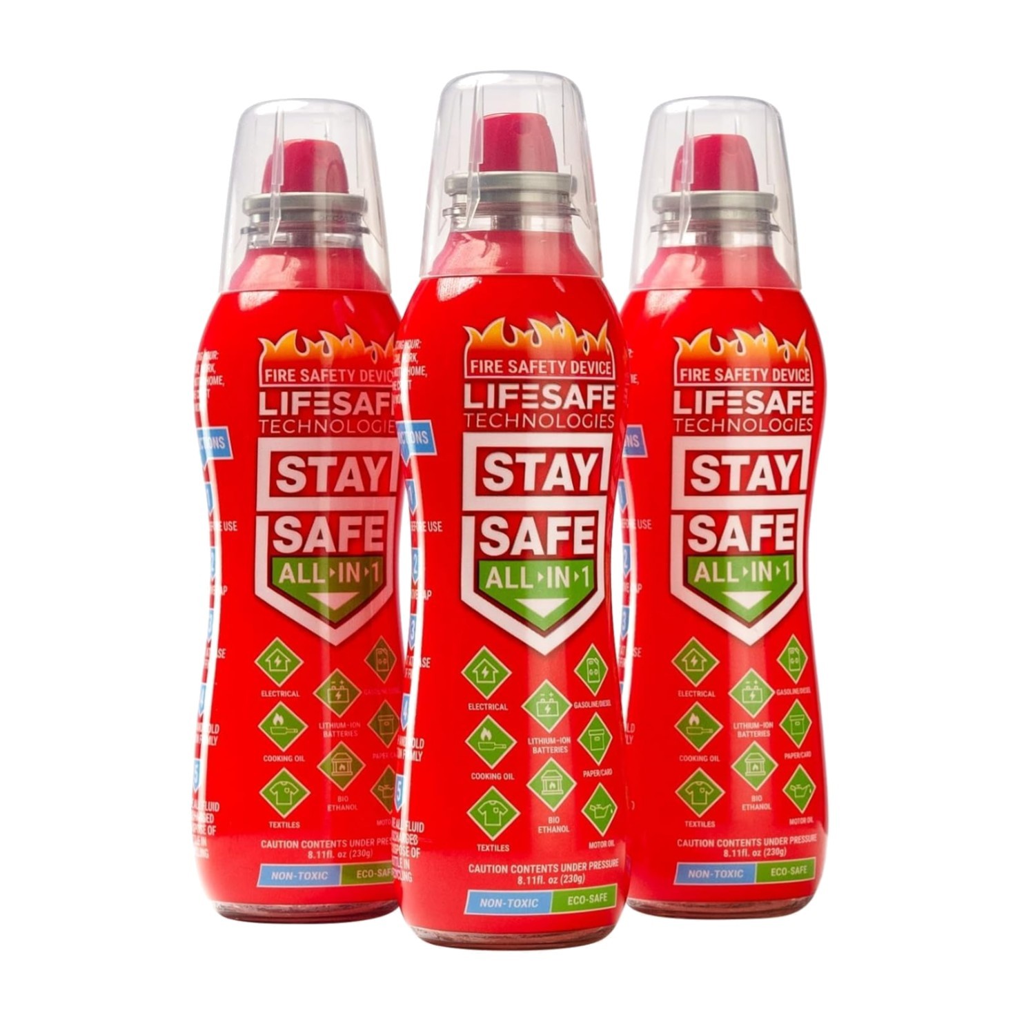 Compact Fire Extinguishing Spray - Smothers 10 Types of Fires Safely at Home