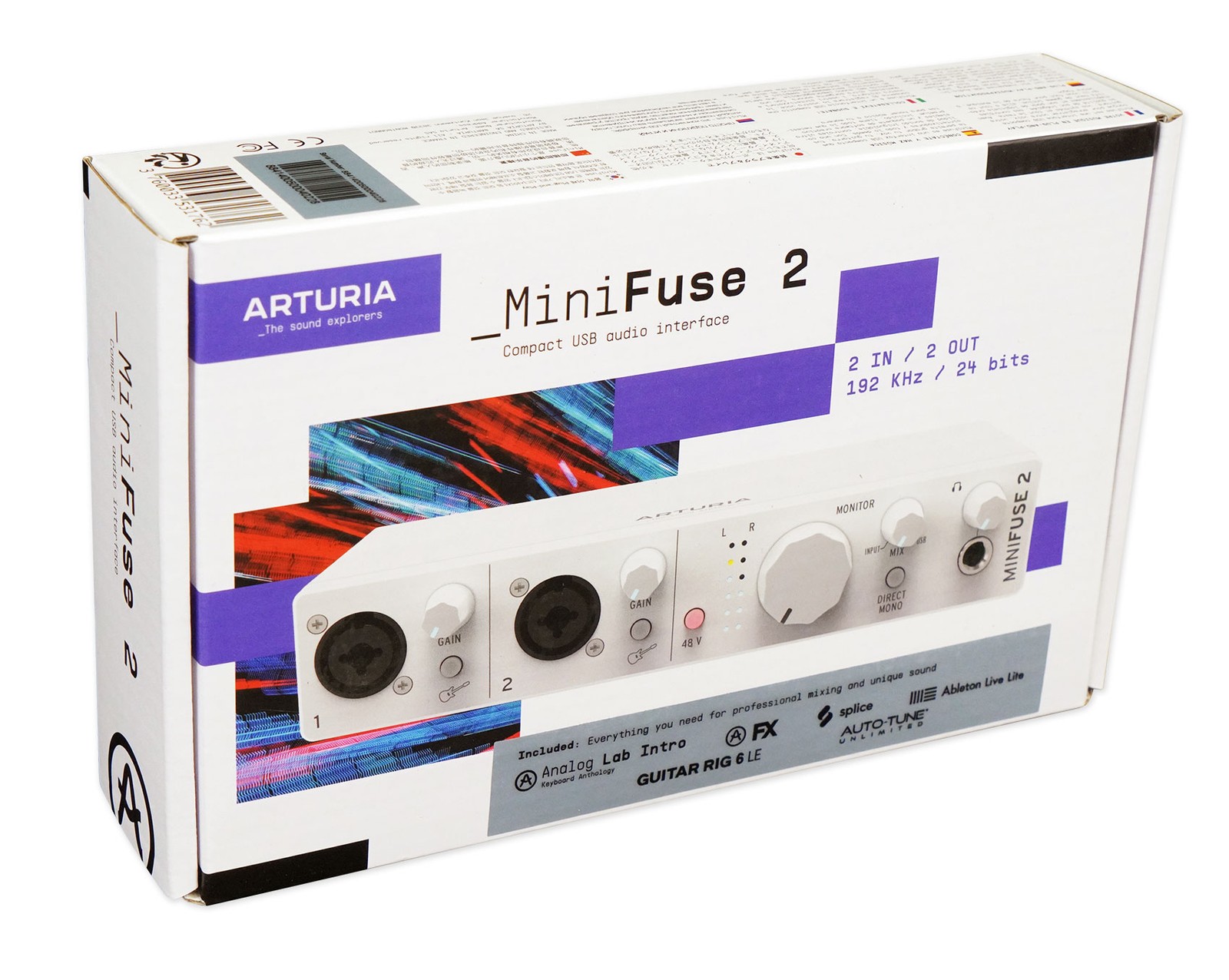 Arturia Minifuse 2 White Portable 2x2 Audio USB Recording Interface+Microphone