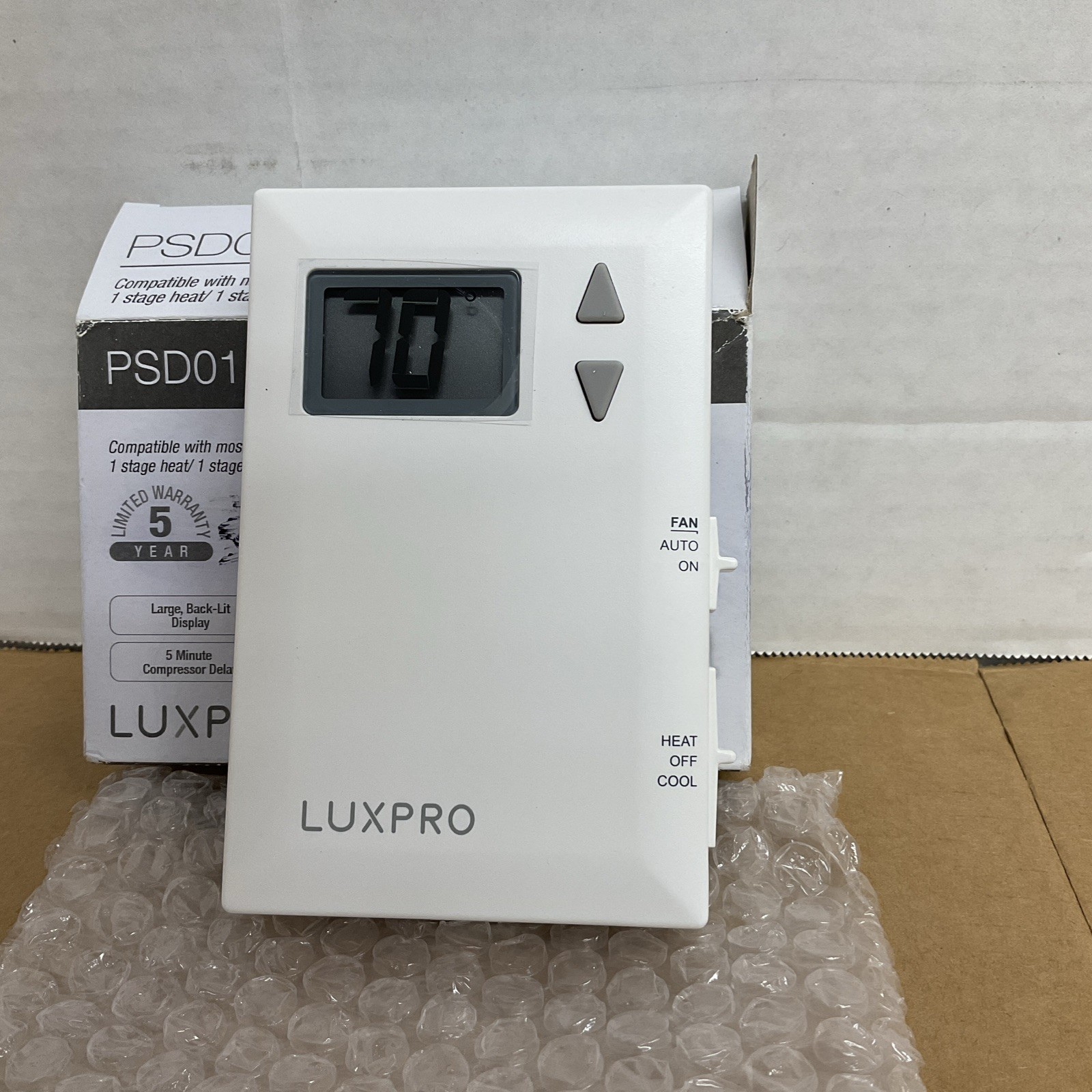 LuxPRO PSD011B Pro-Spec Battery Powered Digital Thermostat #PSD011B