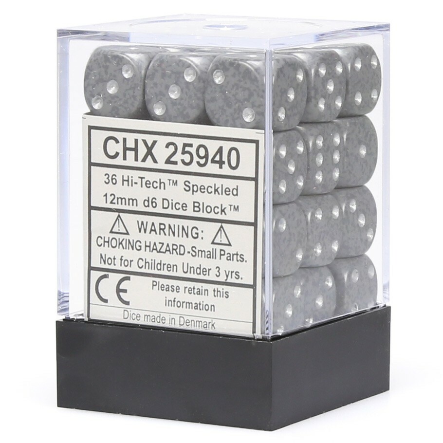 CHESSEX SPECKLED DICE 12mm 36 D6 HI-TECH DICE SET for MTG Pokemon Boardgames