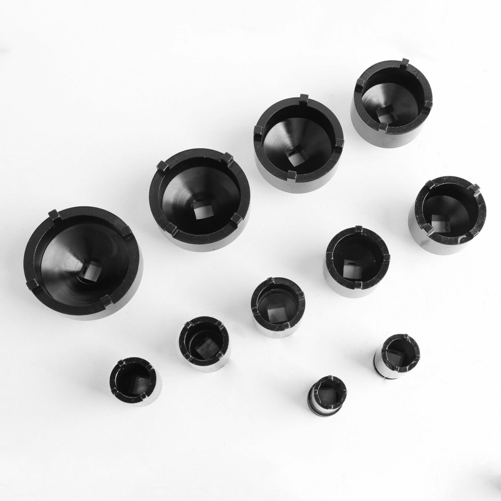 11Pcs 1/2In Drive Grooved Lock Nuts Socket Set 22-75 MM Lock Ball Joint Axles