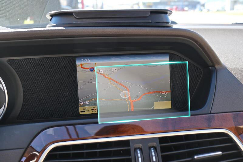 Crystal Clear Screen Protector for 2012 Mercedes Benz C300 Vehicle Navigation