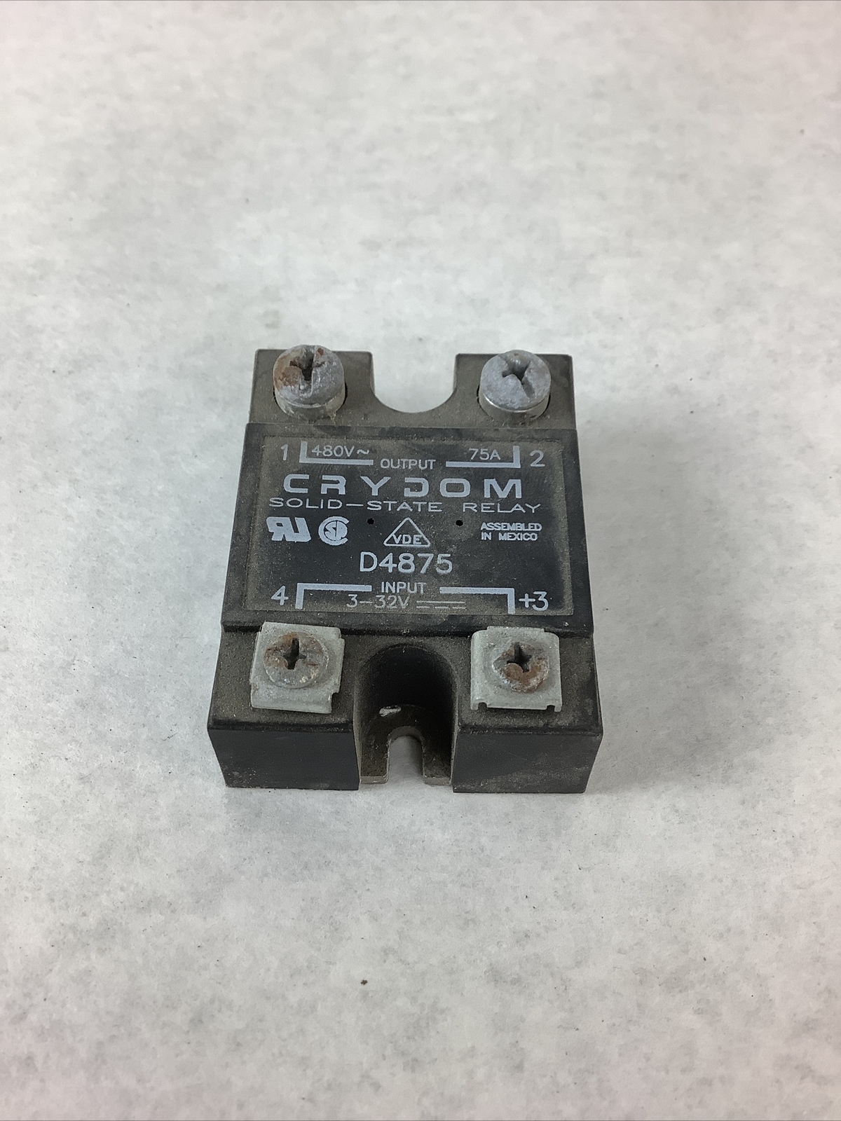 Crydom D4875 Solid State Relay, 3-32VDC Control, 280/480VAC 75A Rating