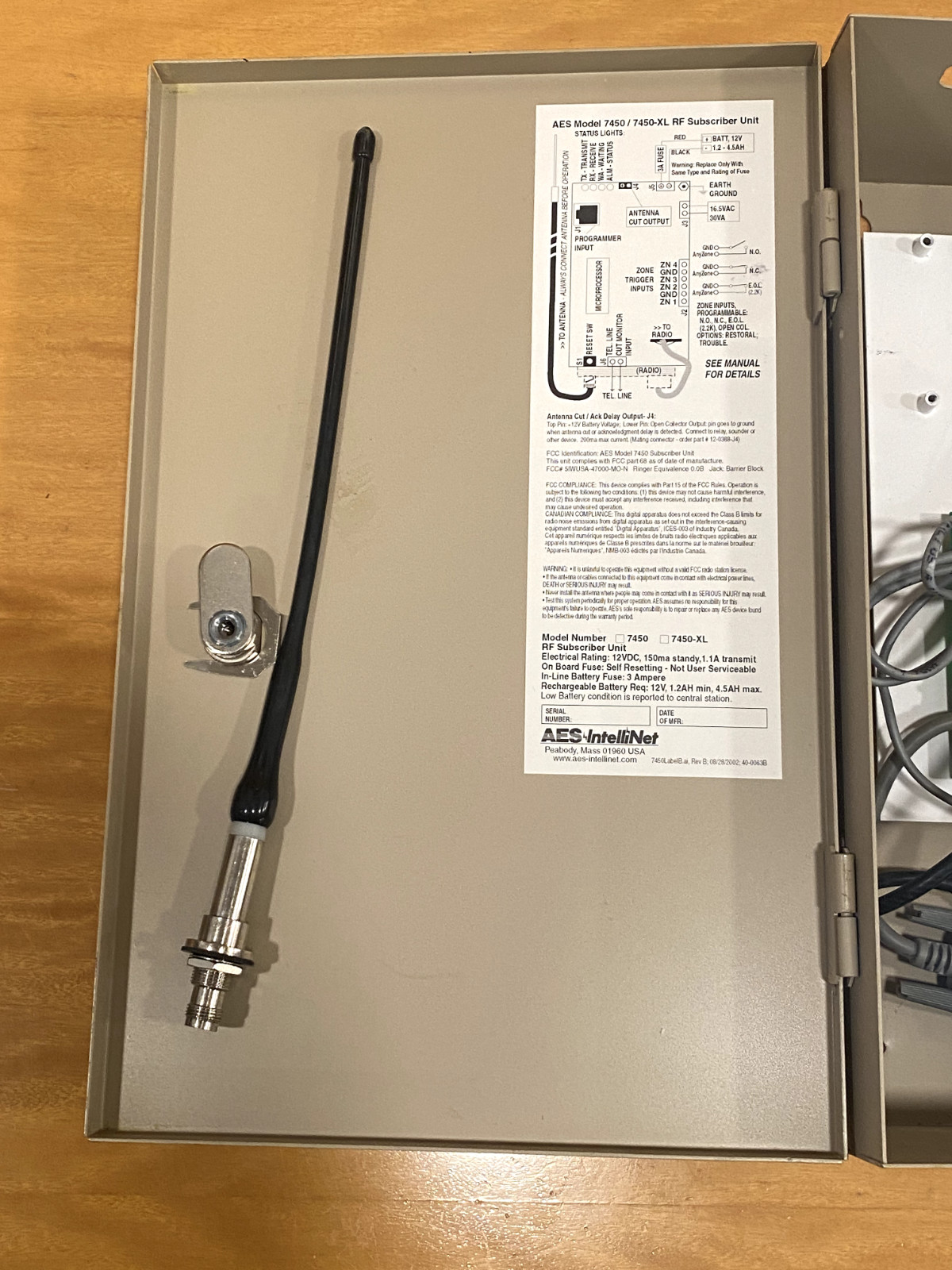 AES 7450 IntelliNet Burglary Subscriber Supervised Communicator