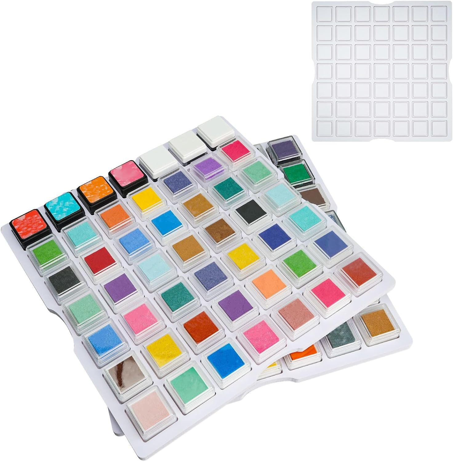 Mini  Pad Cube Caddy Tray Mini Size Stamp Pad Storage Tray Stackable  Pad Organi