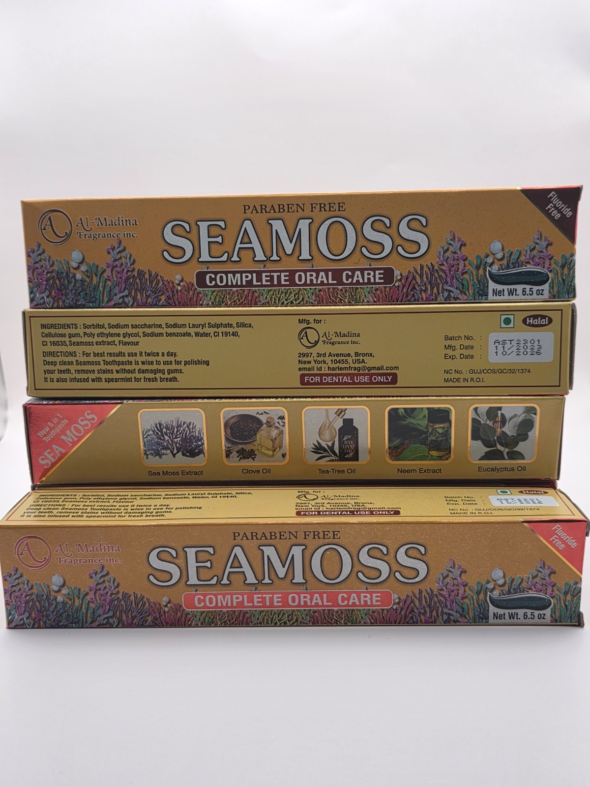 Wild-Craft Sea Moss Toothpaste Organic & Whitening , Fluoride free.