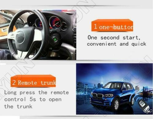 Car Alarm System Security Vibration Alarm Ignition Engine Remote Start Button US