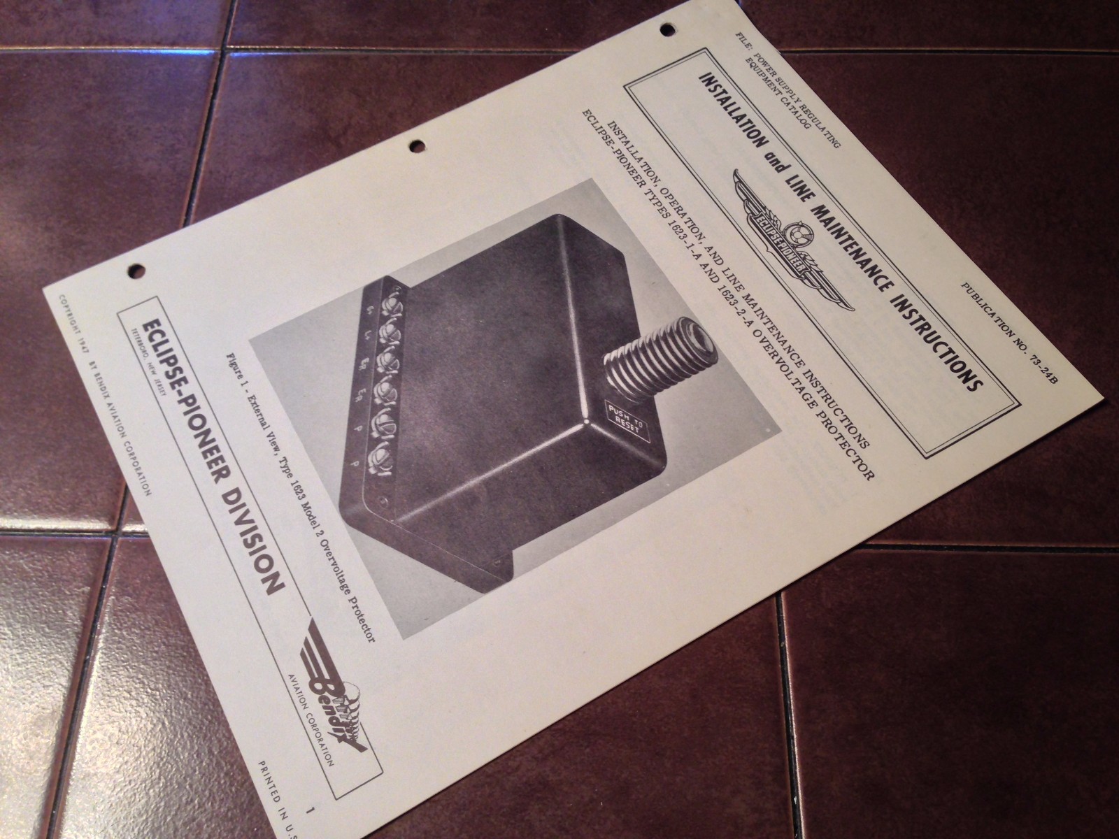 Eclipse 1623-1-A & 1623-2-A Overvoltage Install & Line Maintenance Booklet