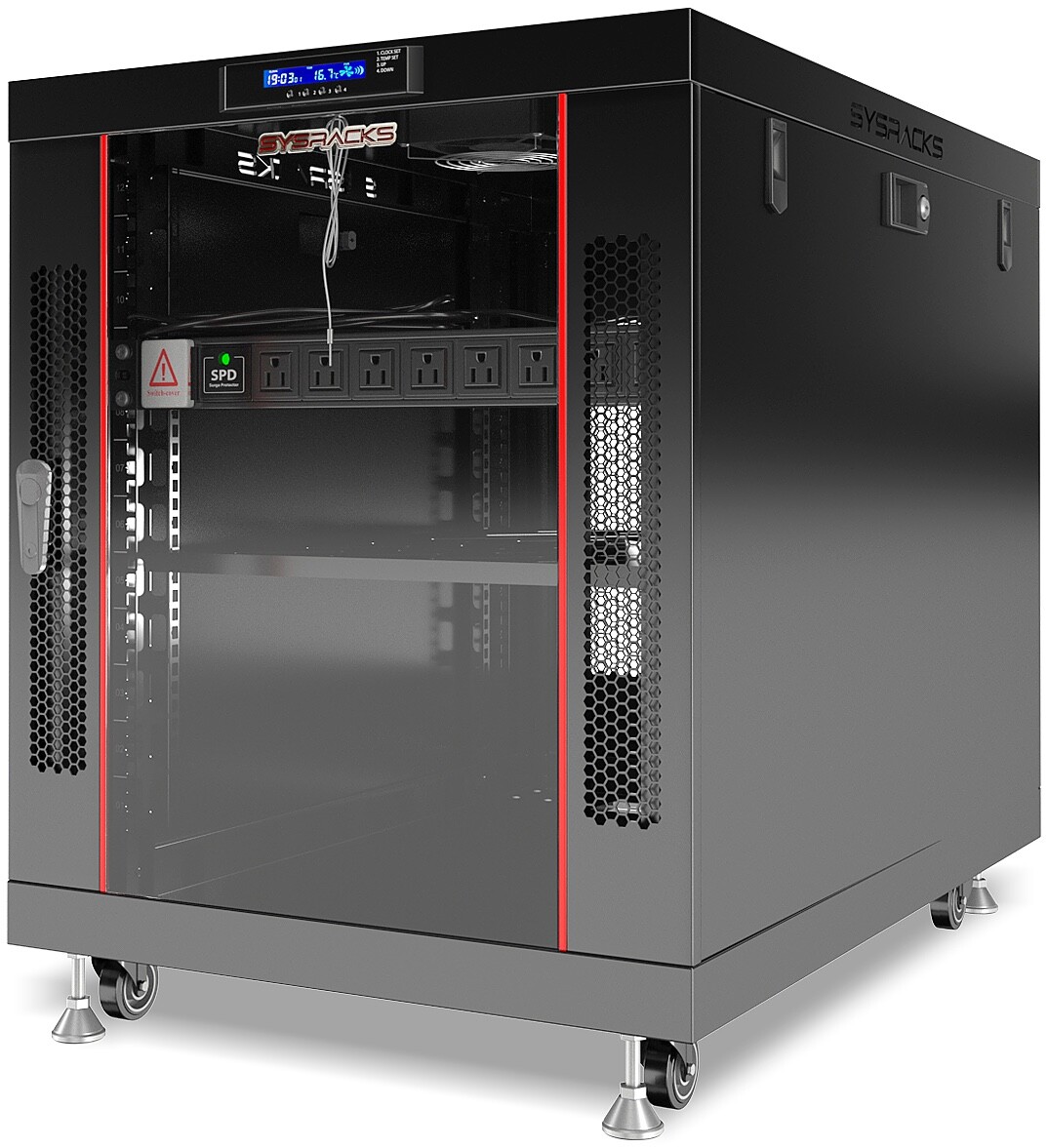 Sysracks 12U Server Rack Cabinet Premium Network Enclosure 35" Depth